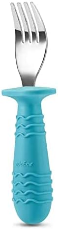Perfect for Safety 4-Set Baby Utensils with Silicone Stainless-Steel Transparency