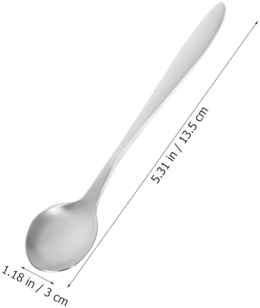 Curved Silver Ergonomic Elderly Baby Spoon for Easy Feeding