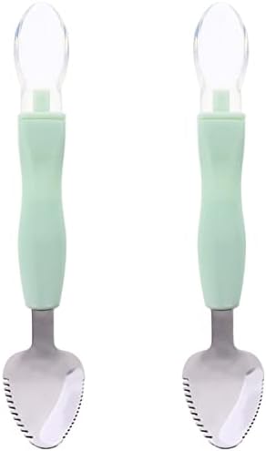 Twin silicone feeding spoons for kids