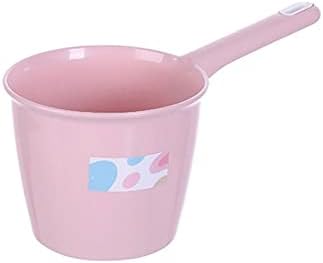 NPQPNAFC Baby Plastic Lightweight Long Handle Pink Spoon