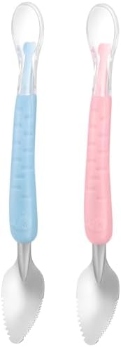 Secfou 2-Piece Scraper Feeding Tool Spoon