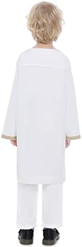Qianliniuinc - Boys Muslim Clothing Kaftan Set - Styleful Robe for interpretive occasions