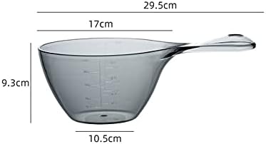 GFFFF NPQPNAFC Food Grade Transparent Plastic Spoon Water ScoopGrey