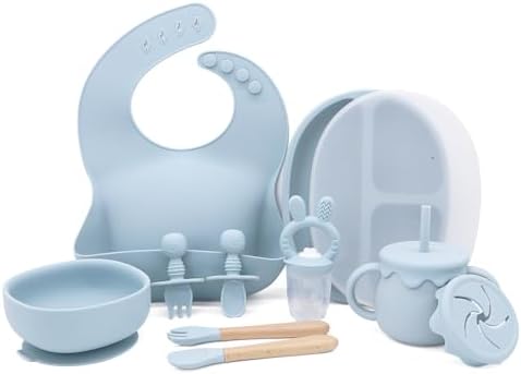 Silicone Baby Feeding Set with 13 Pieces for Toddlers