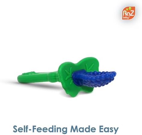 RAZBABY RaZberry infant training spoon red and blue 2 pack