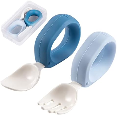 HIWOOD Baby Self-Feeding Training Set with Travel Case