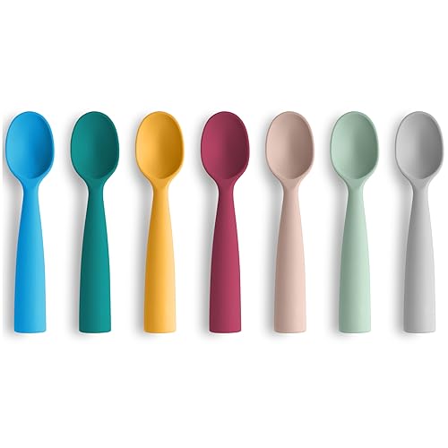 Vicloon Silicone Baby Feeding Spoons 7 PCS