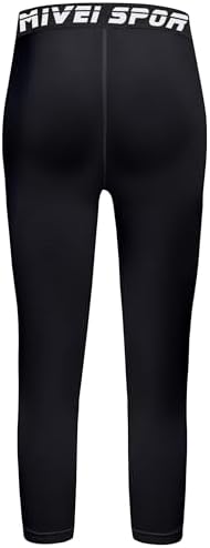 MIVEI Kids Basketball Compression Pants with 4-in-1 Support