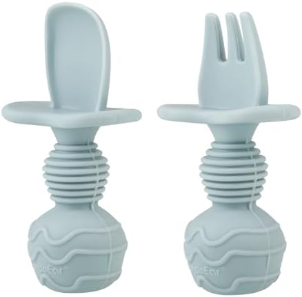PandaEar 6-Piece Silicone Baby Spoons Self-Feeding Safe for Infants