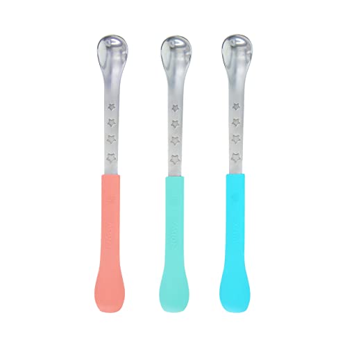 Nuby 2-in-1 Baby Spoons 6 Months 3-Pack