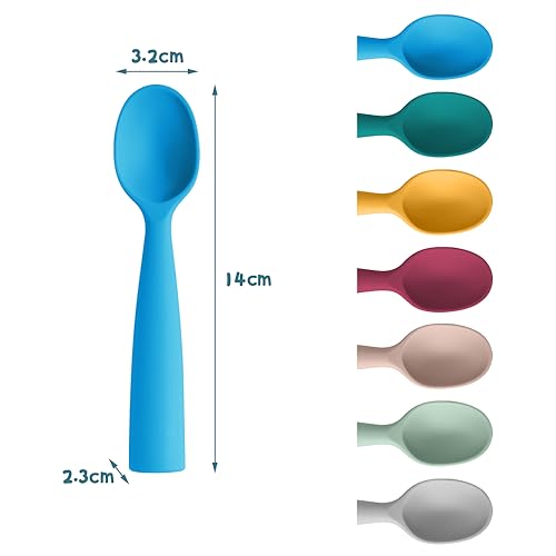 Vicloon Silicone Baby Feeding Spoons 7 PCS