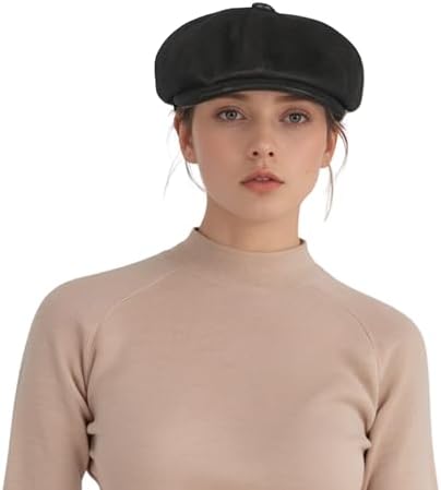 Leather Newsboy Caps