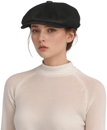 Leather Newsboy Caps