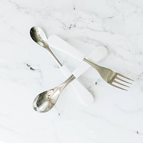 Avanchy Baby Feeding Set with Silicone and Stainless Steel Spoons