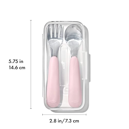 OXO Blossom Tot On-The-Go Fork Spoon Set