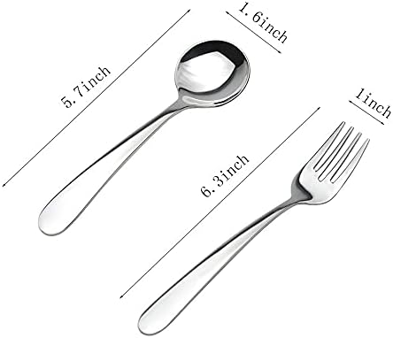 Stainless Steel Kids Silverware Set Mirror-Polished