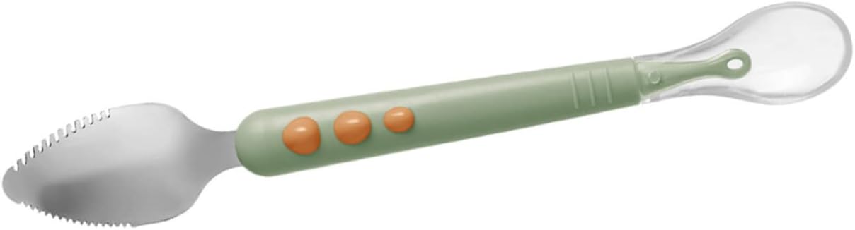 SECFOUDouble-Handled Silicone Baby Spoon for Toddlers