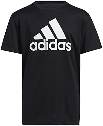 Adidas Boys Short Sleeve Aeroready Performance Logo Tee T-Shirt