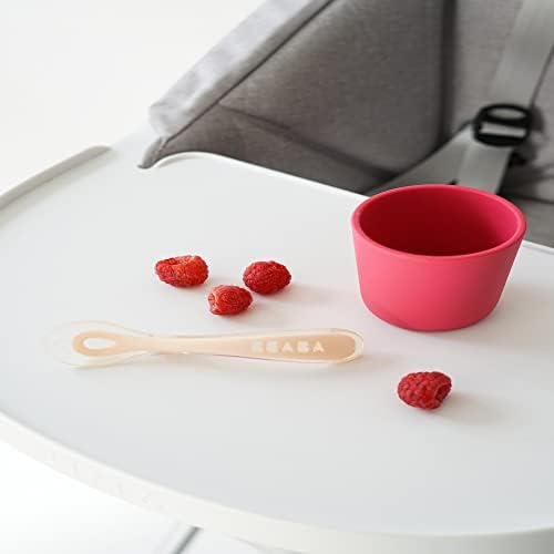Beaba Toddler Self-Feeding Silicone Spoons 4-Pack Drizzle