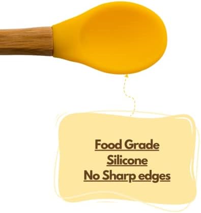 SAN SERO Bamboo Baby Spoons 4 Pack Weaning Set