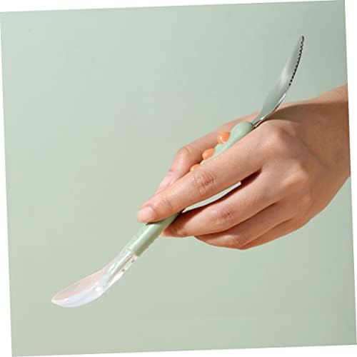 SECFOUDouble-Handled Silicone Baby Spoon for Toddlers
