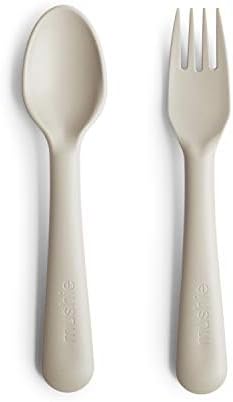 Mushie Flatware Set for Kids dishwasher-friendly BPA-free