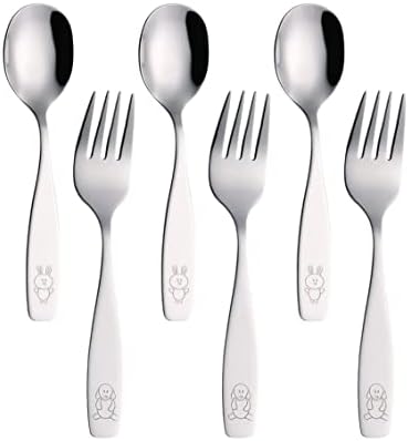 Exzact 6 Piece Kids Flatware Set - Forks and Spoons