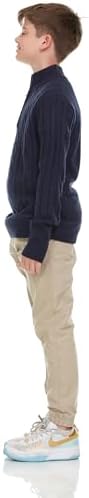 Sezzit Boys Quarter Zip Cable Knit Sweater
