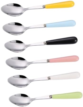 Sturdy 6-Piece Training Spoons Safe Durable for Fruit Food Preparation