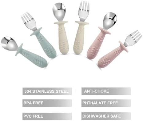 PandaEar 6-Piece Baby Toddler Utensils Set