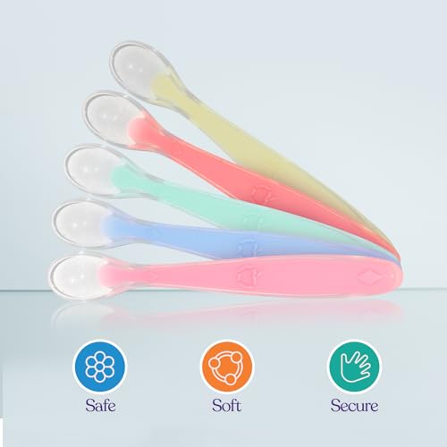 Optimum Baby Silicone Spoons for Self-Feeding 4 Months
