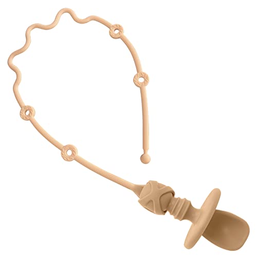 Baby Spoons Silicone pacifier holder for toddlers Pink