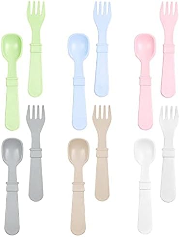 Re-Play Toddler Forks and Spoons Set Pack of 12