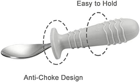 Perfect for Safety 4-Set Baby Utensils with Silicone Stainless-Steel Transparency