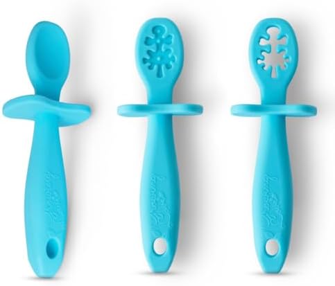 Growing Love Baby Spoons Set - Self-Feeding 6 Months Silhouette Design