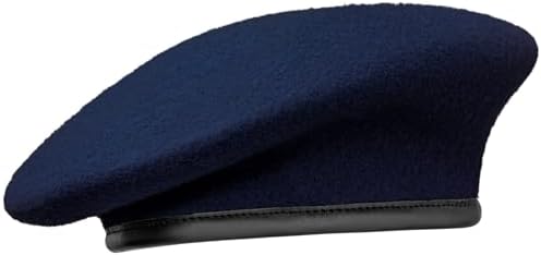 Gajaous British Military Beret Adjustable Leather sweatband for Men Women