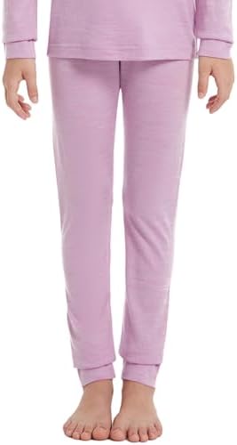Kids Unisex Merino Wool Thermal Base Layer Pants Lightweight and Comfortable