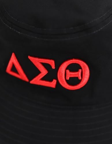 Big Boy Headgear Delta Sigma Theta M45 Reversible Bucket Hat Black Red