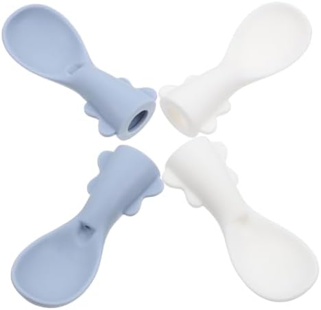 CHILDWEET 4pcs Silicone Spoon Attachment Set for Pouches