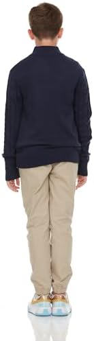 Sezzit Boys Quarter Zip Cable Knit Sweater