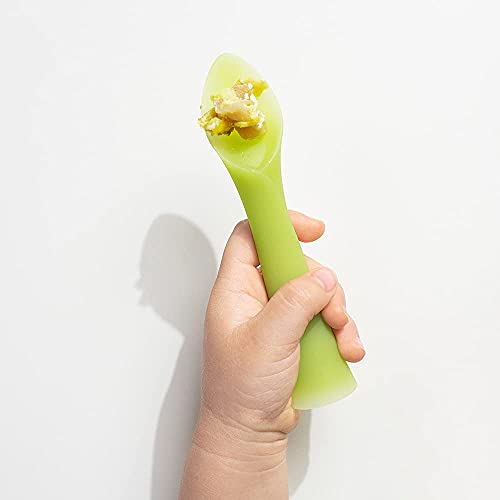 Olababy Training Fork Spoon Set - Safe Ergonomic for Baby Led Weaning