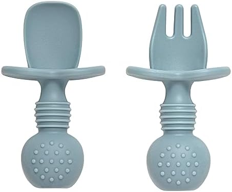 Baby Essentials 6-Piece Silicone Spoons Forks for Toddler Weaning