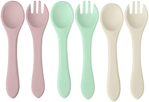 PandaEar silicone baby spoon set self-feeding for infants
