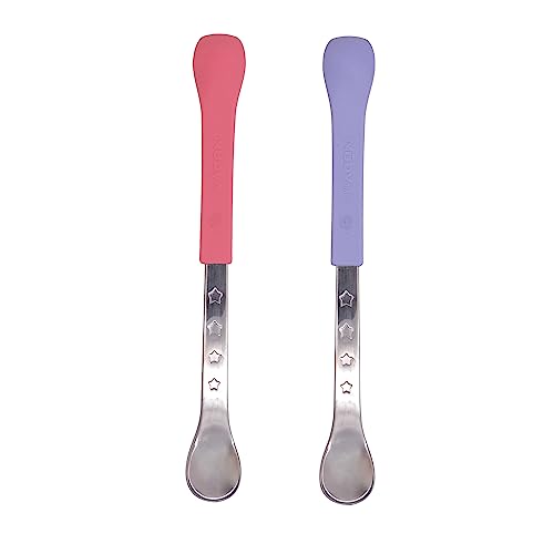 Nuby 2-in-1 Safe Feeding Spoons for Babies 6 Months