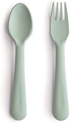 Mushie Flatware Set Creative Kids Fork Spoon Safe dishwasher-friendly
