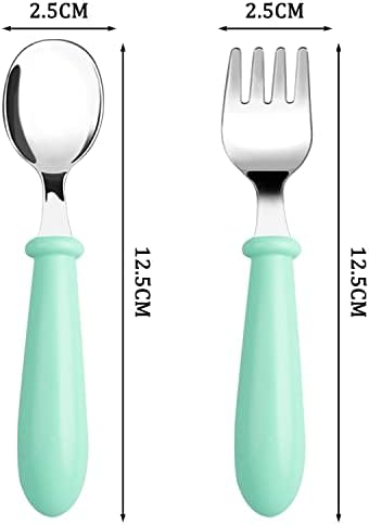 Pimoys 6-Piece Toddler Utensils Set Stainless Steel Baby Flatware