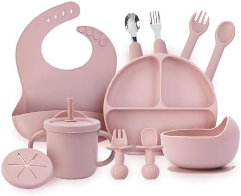 Adjustable Silicone Baby Feeding Set for Toddler Weaning Healthy Safe