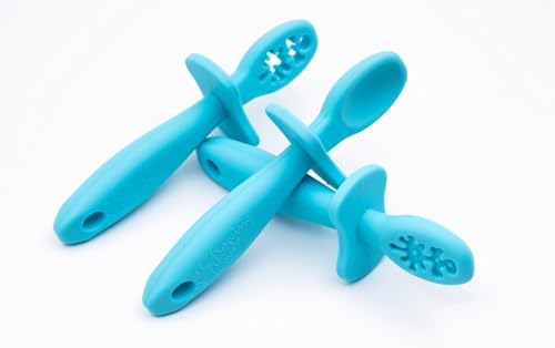 Growing Love Baby Spoons Set - Self-Feeding 6 Months Silhouette Design