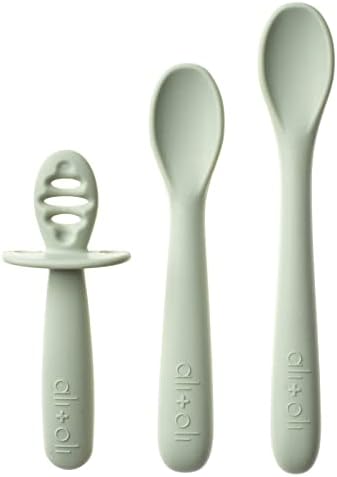 AliOli - 3-Piece Baby Silicone Spoons Set