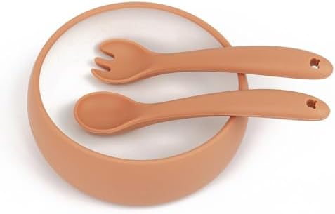 8-Piece Silicone Toddler Fork Spoon Set for Self-Feeding